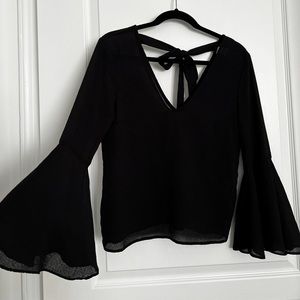 Divided By H&M Gothic Bell Sleeve Blouse